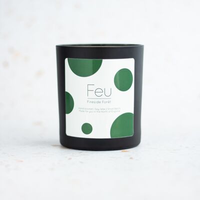 Luxury Natural Soy Wax Candle, Pine Cedarwood Fresh Scented Candle, Hand Poured, Crackling Wooden Wick, 30cl