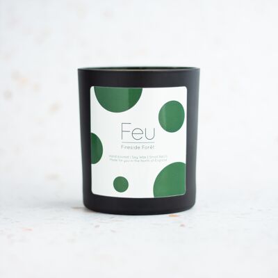 Luxury Natural Soy Wax Candle, Pine Cedarwood Fresh Scented Candle, Hand Poured, Crackling Wooden Wick, 30cl