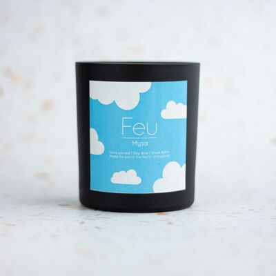 Luxury Natural Soy Wax Candle, Lavender Chamomile Vanilla Scented Candle, Hand Poured, Crackling Wooden Wick, 30cl