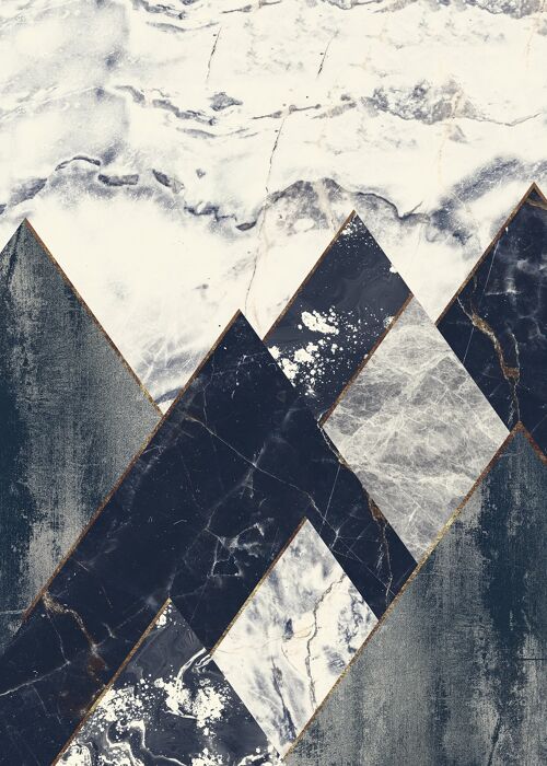 Marble Texture Hills Print - 50x70 - Matte