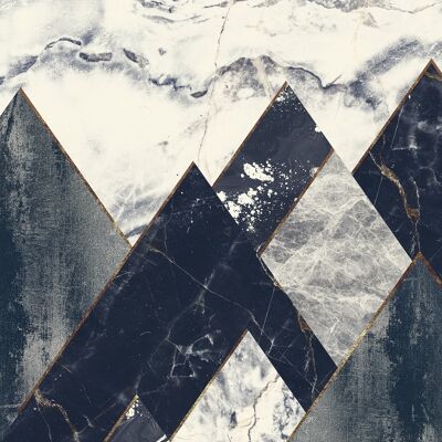 Marble Texture Hills Print - 50x70 - Opaco