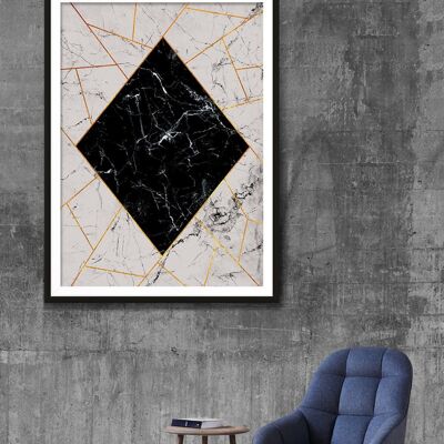 Marmor Diamantdruck - 50x70 - Matt