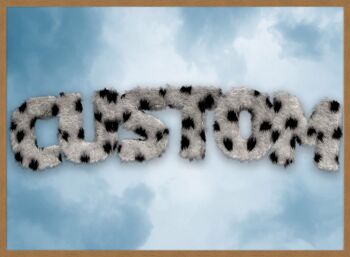 Dalmation Fur Style Blue Sky Personnalisé Nom Impression - 50 x 70 - Mat 6