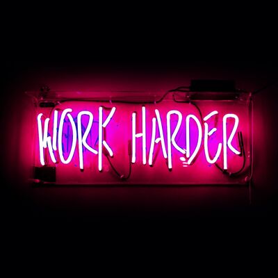 Work Harder Neon Landscape Print - 50x70 - Mate