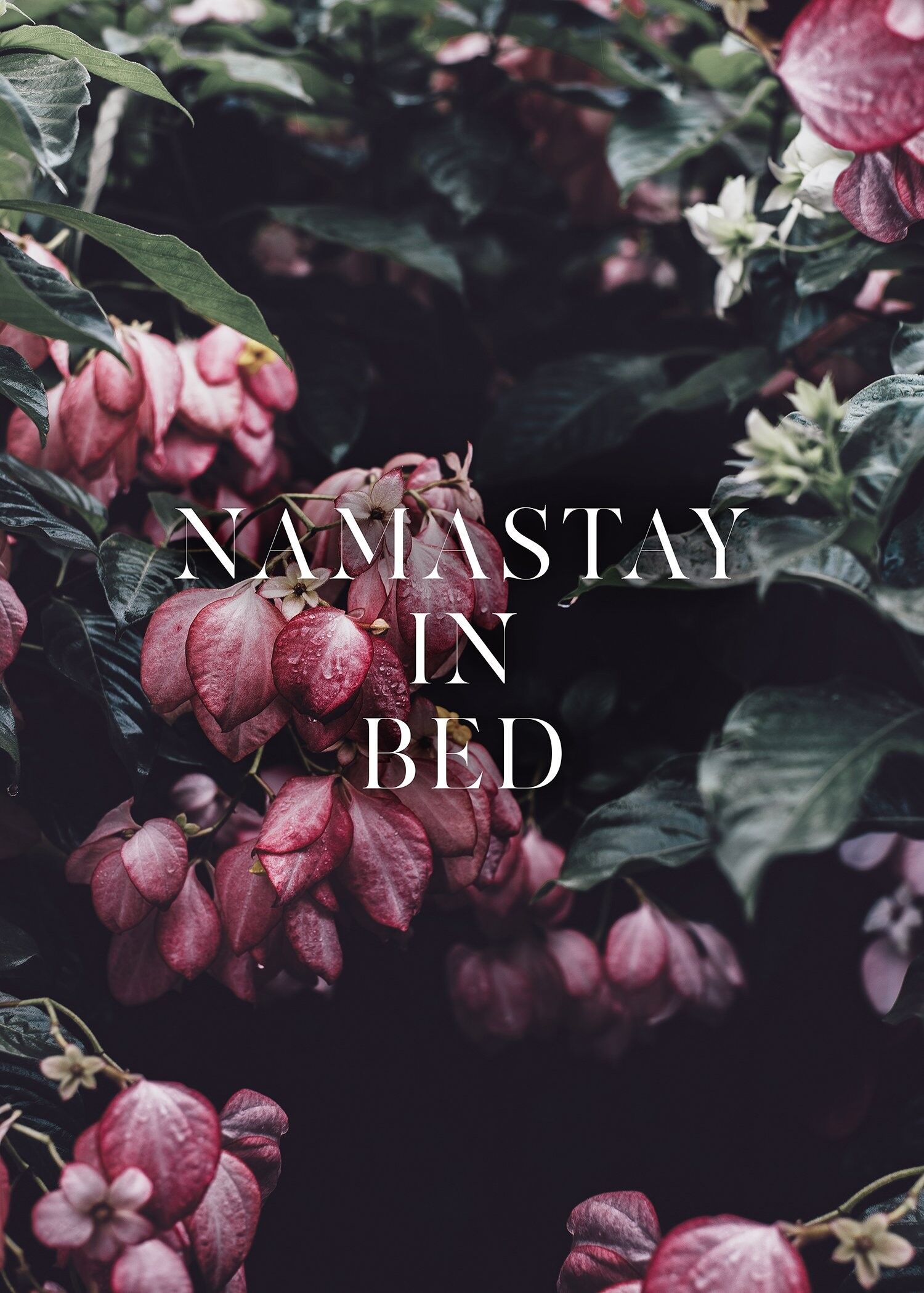 Namastay In Bed Typografie Druck - 50x70 - Matt