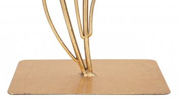 Dmora Décoration en métal doré, avec des feuilles, couleur or, Mesure 11,5 x 41,5 x 26 cm 4
