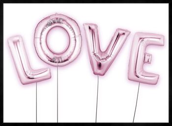 Impression de ballons de fête en aluminium rose d'amour - 50x70 - Mat 3