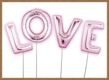 Impression de ballons de fête en aluminium rose d'amour - 50x70 - Mat 5