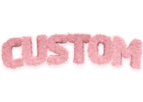 Pastel Pink Fur Style Personalised Name Print - 50x70 - Matte
