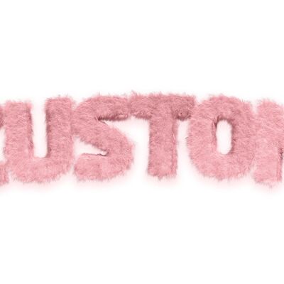 Pastel Pink Fur Style Personalised Name Print - 50x70 - Matte