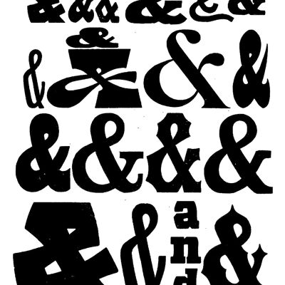 Impression de typographie esperluettes - 50x70 - Mat