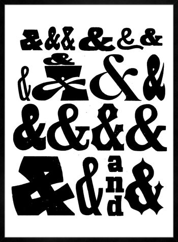 Impression de typographie esperluettes - 50x70 - Mat 3