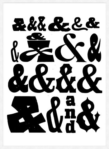 Impression de typographie esperluettes - 50x70 - Mat 4