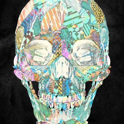 Geometric Pastel Pattern Skull Print - 50x70 - Matte