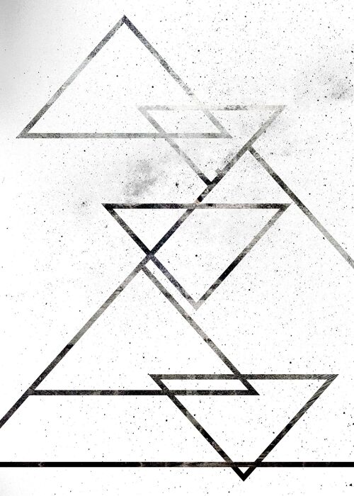 Black Triangles Print - 50x70 - Matte