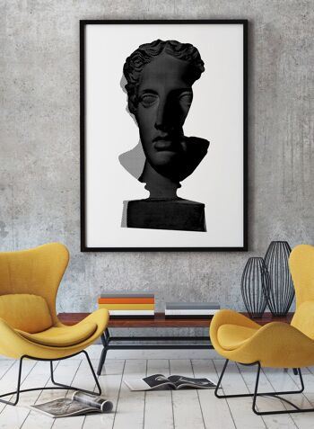 Bust 2 Imprimé Noir et Blanc - 50x70 - Mat 2