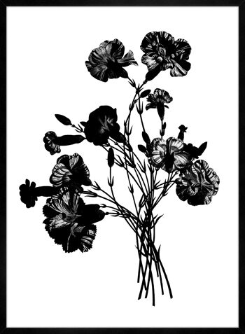 Bouquet Vintage Noir et Blanc 1 - 50x70 - Mat 3