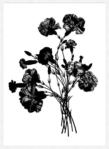 Bouquet Vintage Noir et Blanc 1 - 50x70 - Mat 4