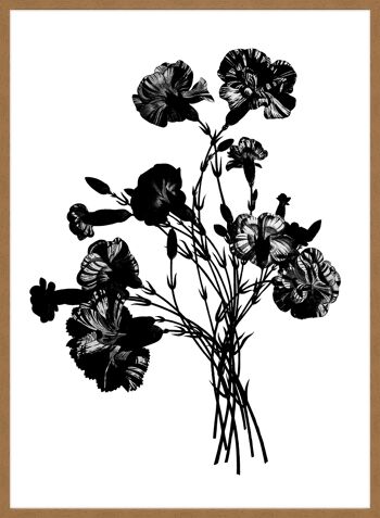 Bouquet Vintage Noir et Blanc 1 - 50x70 - Mat 5