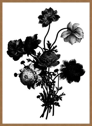 Bouquet Vintage Noir et Blanc 2 - 50x70 - Mat 5