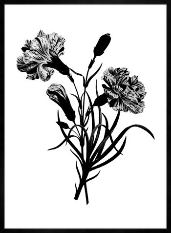 Bouquet Vintage Noir et Blanc 3 - 50x70 - Mat 3