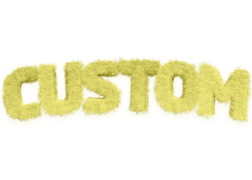 Pastel Yellow Fur Style Personalised Name Print - 50x70 - Matte