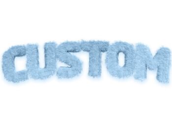 Impression de nom personnalisé style fourrure bleu pastel - 50 x 70 - mat 1
