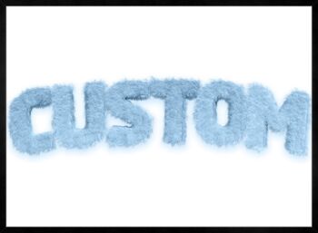 Impression de nom personnalisé style fourrure bleu pastel - 50 x 70 - mat 4