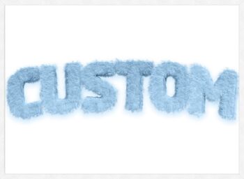 Impression de nom personnalisé style fourrure bleu pastel - 50 x 70 - mat 5