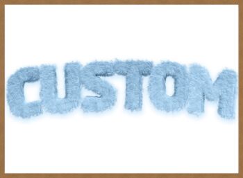 Impression de nom personnalisé style fourrure bleu pastel - 50 x 70 - mat 6