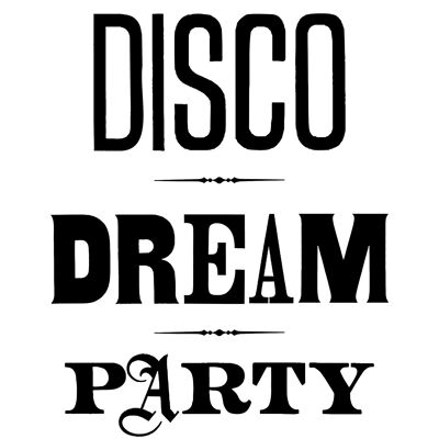 Disco Dream Party Type Print - 50x70 - Matte
