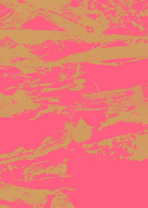 Inky Pink and Gold Graffiti Print - 50x70 - Matte