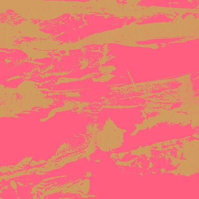 Inky Pink and Gold Graffiti Print - 50x70 - Matte