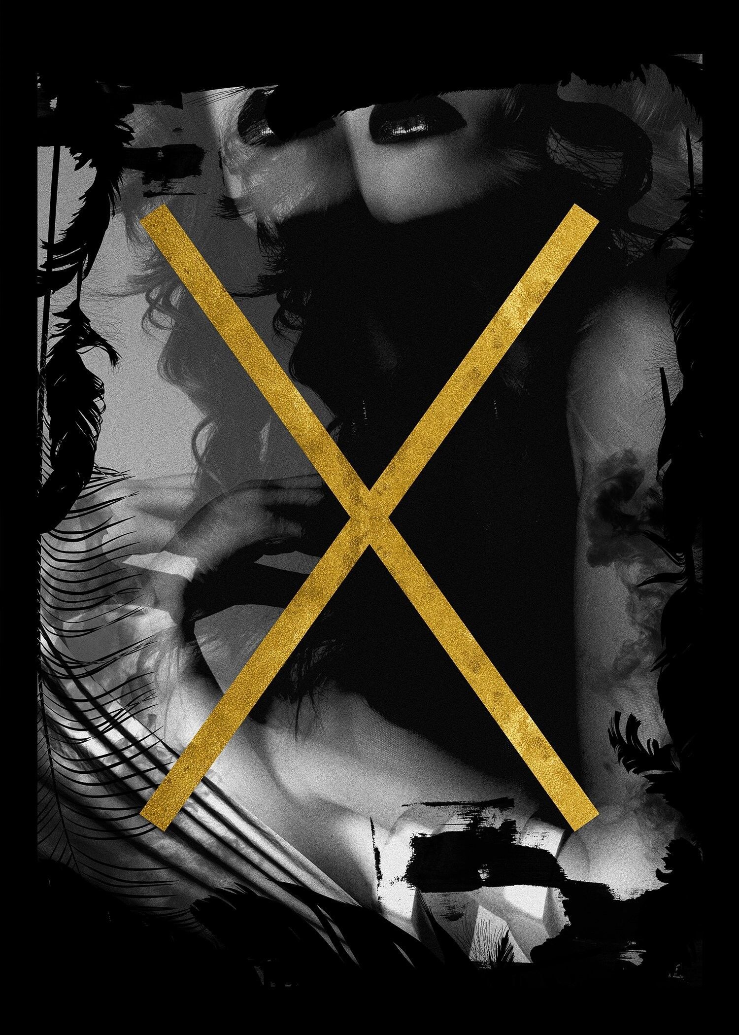 Stampa oro ragazza nella finestra - 50x70 - Opaco