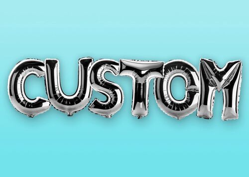 Foil Balloon Style Personalised Name Blue Print - 50x70 - Matte