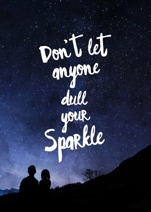 Sparkle Typography Sky Quote Print - 50x70 - Matte