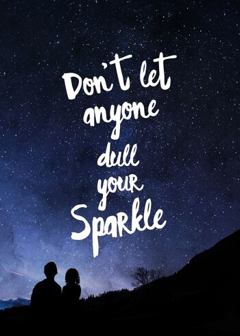 Sparkle Typography Sky Quote Print - 50 x 70 - Mat 1