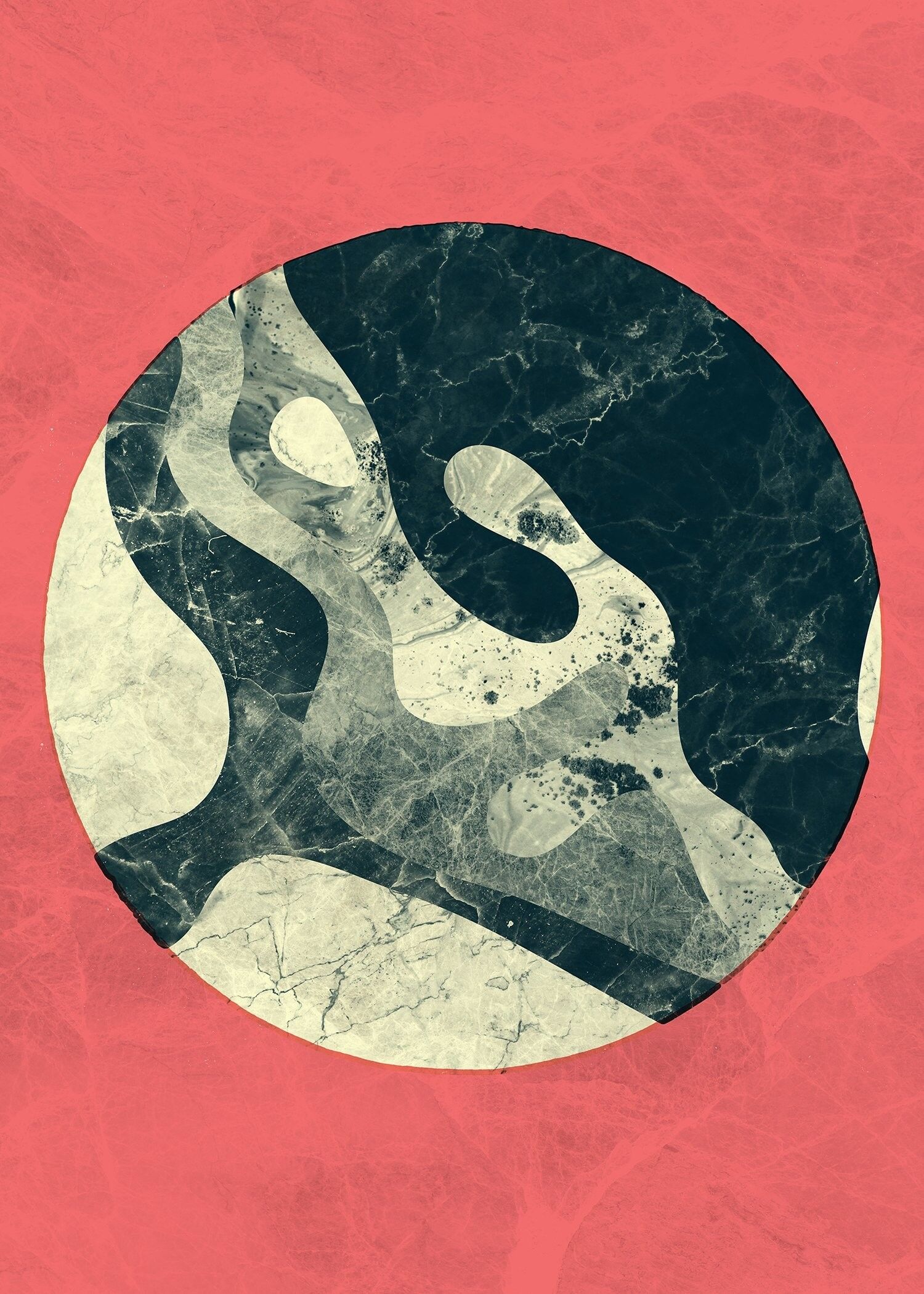 Marble Moon Pink Print - 50x70 - Matt
