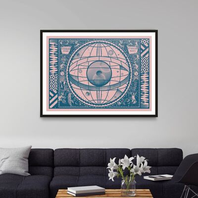 Sceno Systematis Astrologie Imprimé Rose - 50x70 - Mat