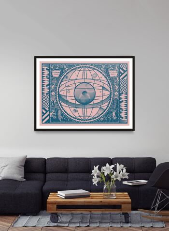 Sceno Systematis Astrologie Imprimé Rose - 50x70 - Mat 1