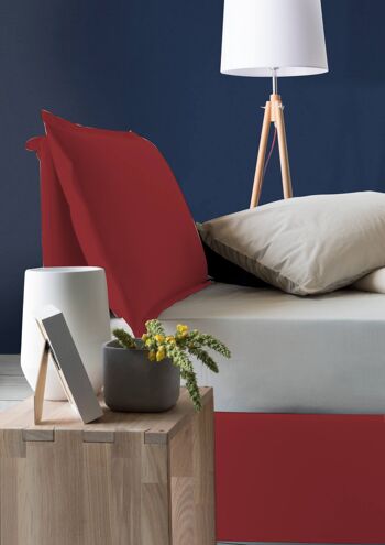 Dmora Vanessa lit simple, Lit coffre avec revêtement en tissu, Made in Italy, Ouverture frontale, convient pour matelas 80x190 cm, Rouge 4