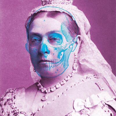 Stampa a colori del teschio della regina Victoria - 50x70 - Opaco