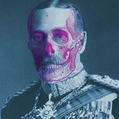 King George V Skull Colour Print - 50x70 - Matte