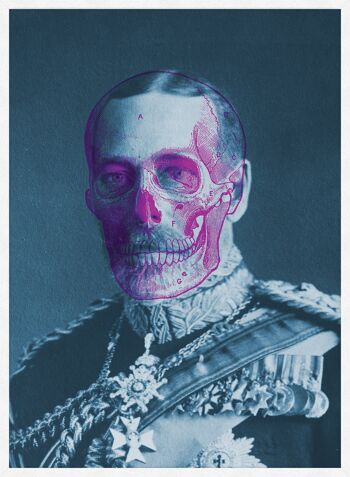Impression couleur du crâne du roi George V - 50x70 - Mat 4