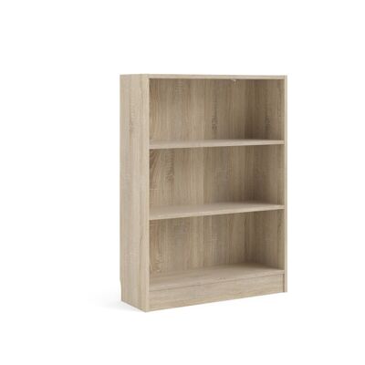 Dmora Libreria a tre vani, colore rovere, cm 79 x 107 x 26