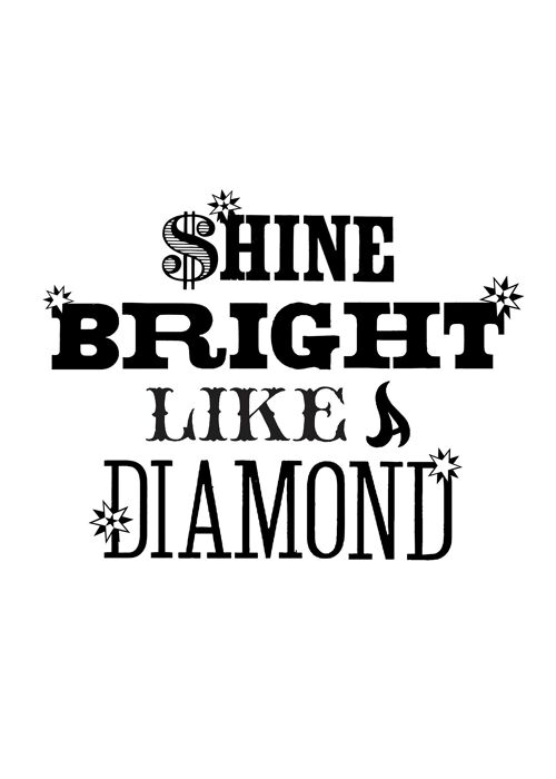 Shine Bright Quote Print - 50x70 - Matte