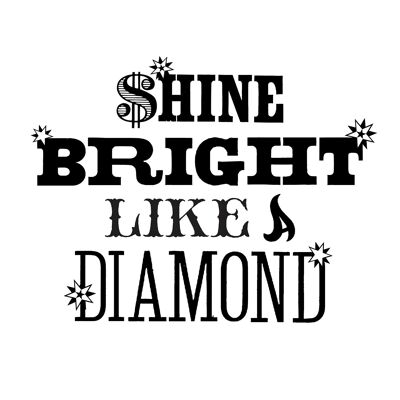 Shine Bright Quote Print - 50x70 - Matt