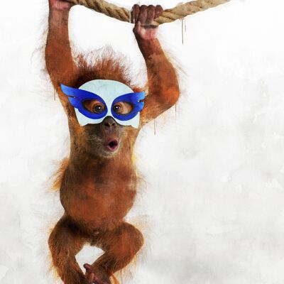 Super orang-outan! Imprimé Animal Petits Héros - 50x70 - Mat