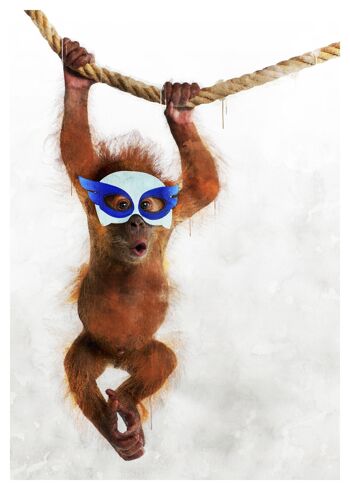 Super orang-outan! Imprimé Animal Petits Héros - 50x70 - Mat 3