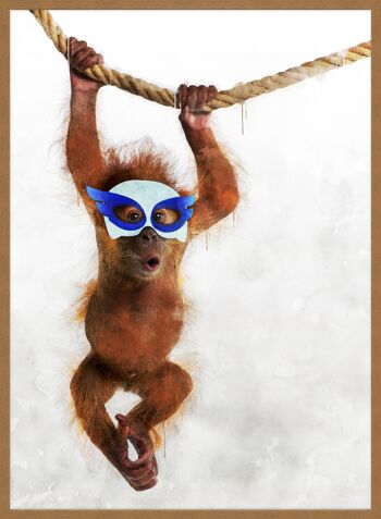 Super orang-outan! Imprimé Animal Petits Héros - 50x70 - Mat 6